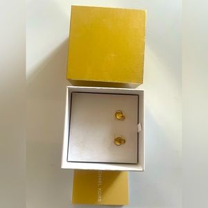 Michael Kors Gold Heart Earrings New Never Wirn